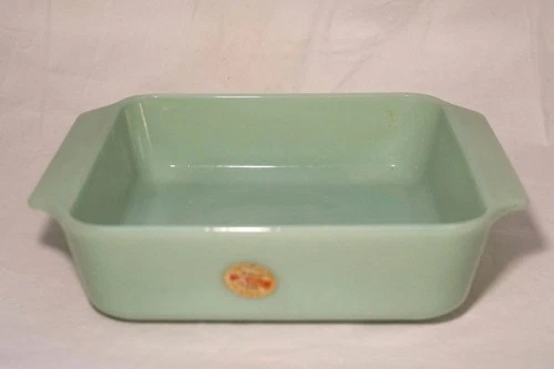 Fire King Anchor Hocking Jadeite 8x8 Baking Casserole Dish Pan VTG