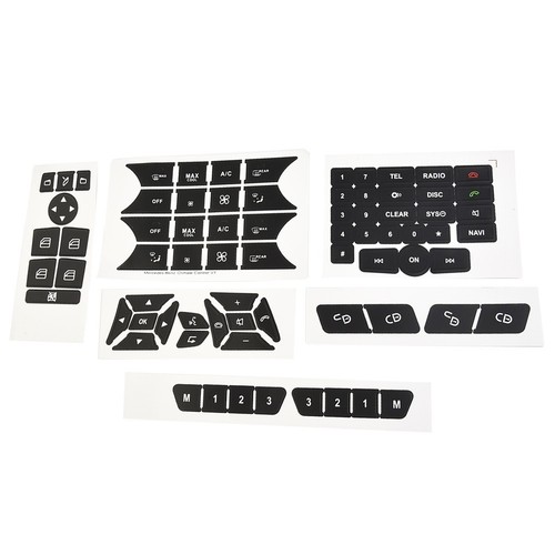 Stickers Button Stickers 1 Set A/C Black Car Climate Control A/C Decor - Picture 4 of 12