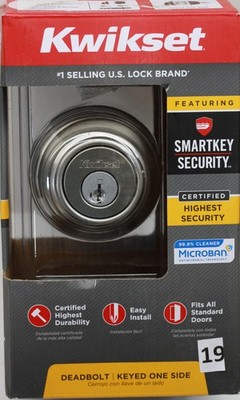Kwikset Single Cylinder Deadbolt W/Smartkey Security 980 15 SMT CP K4 V1