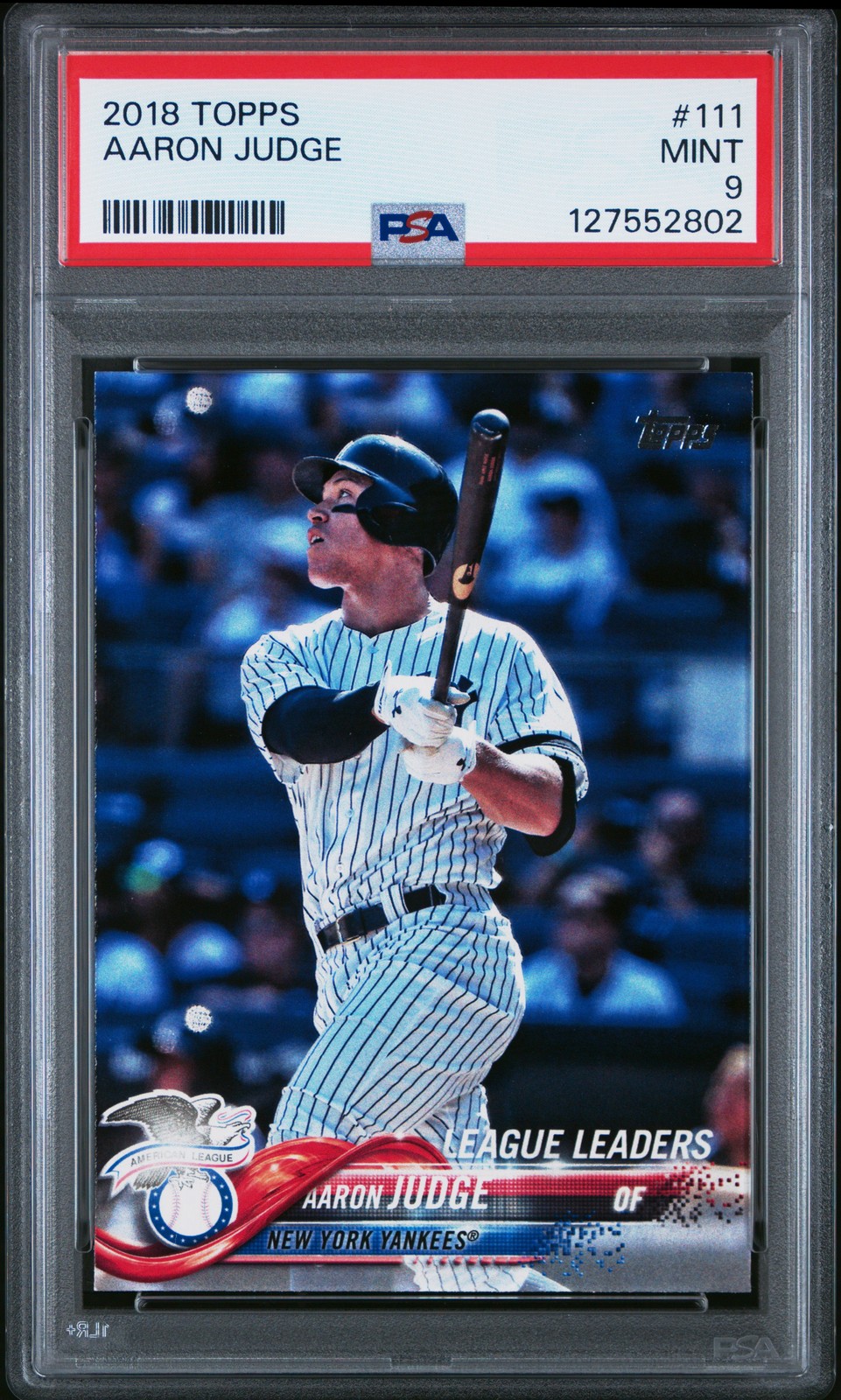 2018 TOPPS #111 AARON JUDGE PSA 9