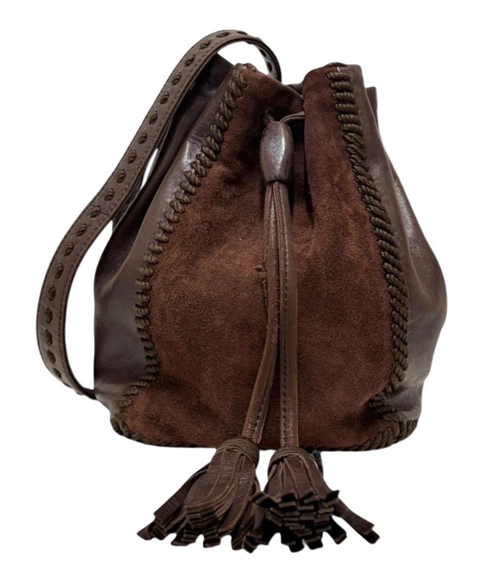 PRADA vintage shoulder bag brown 巾着 バッグ PRADA Suede Exterior Brown Bags & Handbags for Women Just Listed 2026