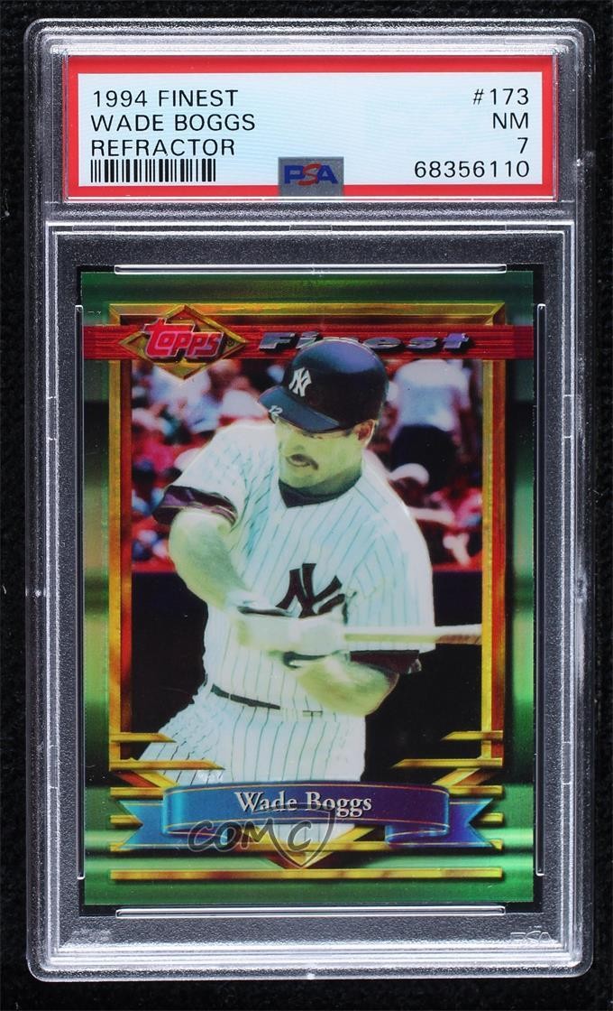 1994 Topps Finest Refractor Wade Boggs #173 PSA 7 HOF 02kp