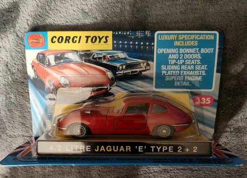 Corgi Toys Model Club 335 Jaguar ‘E’ Type 2+2  4.2 liter-Brand new with COA
