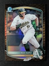 2025 Bowman Chrome NICK KURTZ Reptilian Refractor Athletics #BCP-114