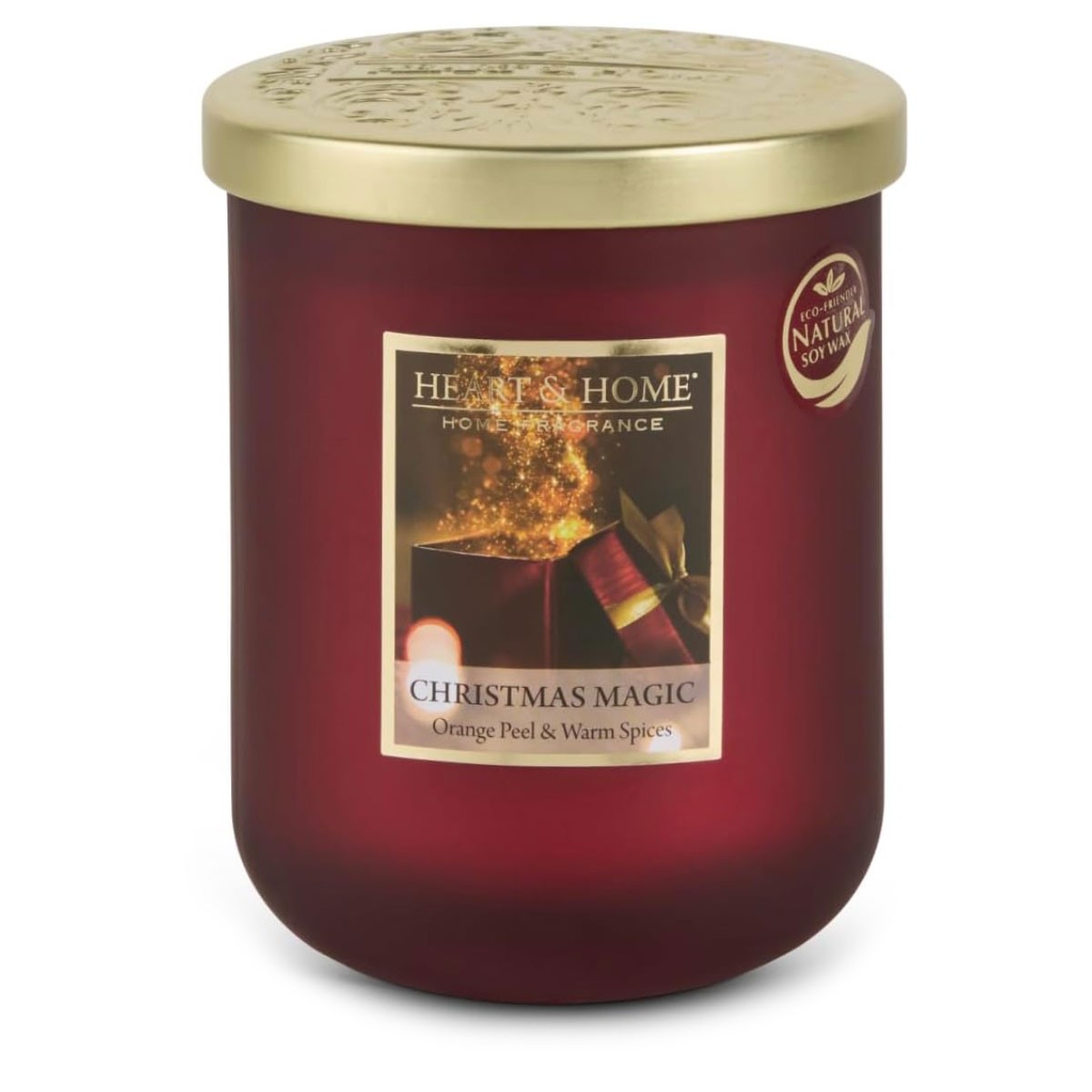 Bougie Magie de Noël grande jarre en cire végétale Heart and Home parfum d'ambiance hiver