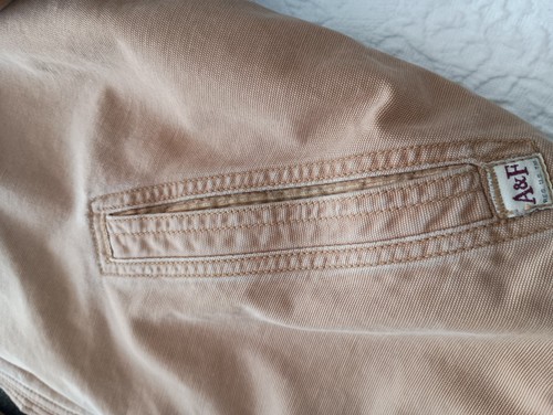 Vtg Abercrombie & Fitch Brown Sz M Fleece Lined Work Chore Jacket Distressed - Picture 6 of 22