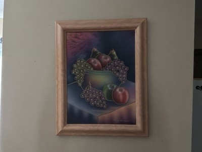 VTG Style Framed Still Life Painting Stylized