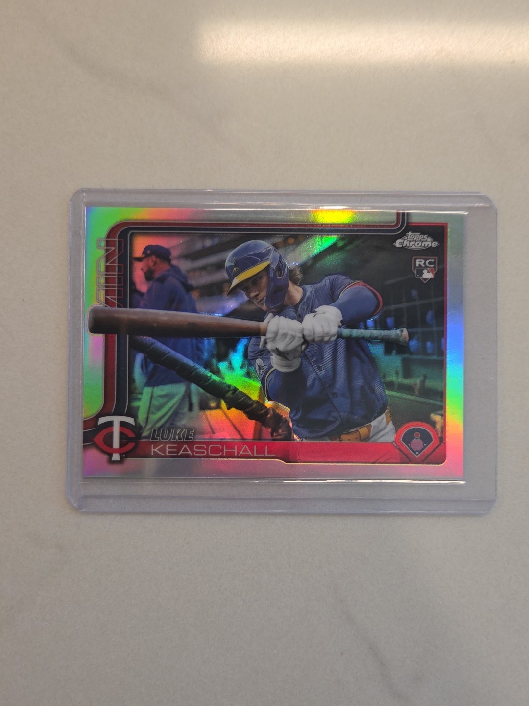 2025 Topps Chrome Update Luke Keaschall Image Variation RC SP SSP #USC106 Twins