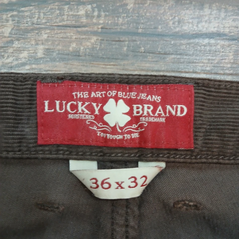 Lucky Brand Corduroy Pants Mens 36x32 Brown 361 Vintage Straight Cotton Casual - Image 2 of 4