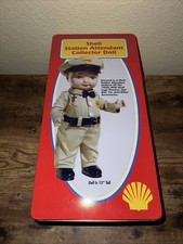 SHELL  OIL CO. 13" STATION ATTENDANT BUDDY LEE DOLL w/ COLLECTIBLE TIN New