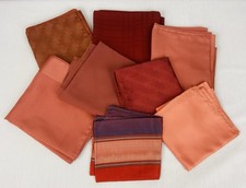 Vintage 50  s-60  s Pocket Square Handkerchief Neckerchief Head Wrap Bandanna 8pc