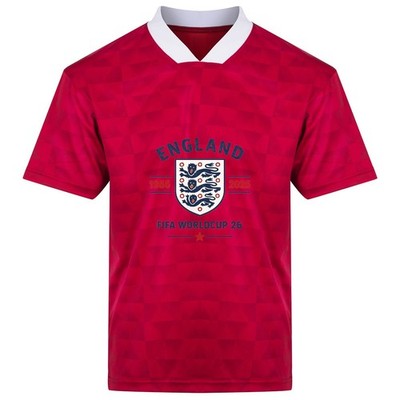 England Retro Trikot WM 26 in rot XS bis 3XL