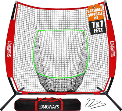 7X7Ft/8X8Ft Baseball Softball Net with Steel Frame for Batting, Hitting, Pitchin