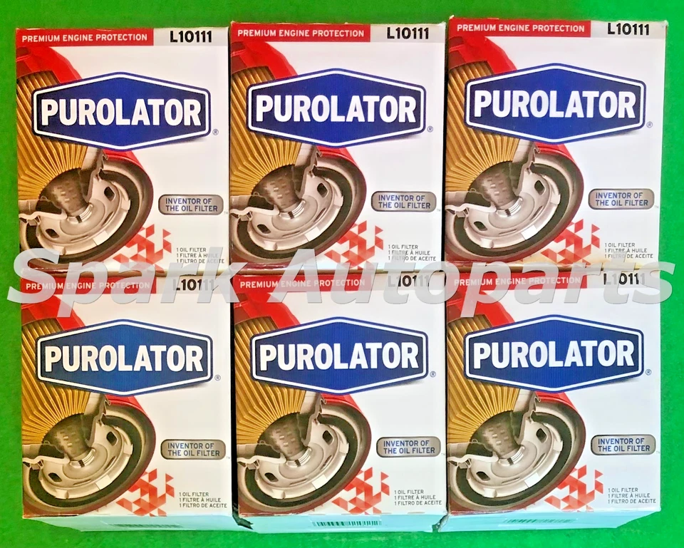 Caja de 6 filtros de aceite de motor PUROLATOR L10111 para CHEVROLET, GMC, BUICK, PH3387A Foto 3 de 3