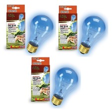 Zilla Incandescent Blue Light Bulb 100W 3 Pack Full Spectrum Reptile Heat Lamp