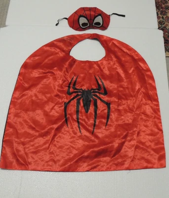 Kids HALLOWEEN PRETEND PLAY CAPES EYE MASKS SPIDERMAN ONE SIZE FITS - Image 1 of 4