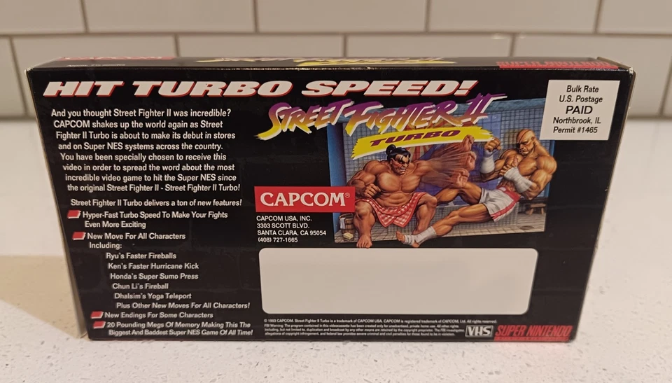 SNES Capcom - Street Fighter II Turbo - VHS Promo Tape - New & Sealed - Image 3 of 4