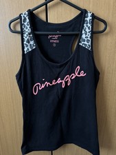 Pineapple Fitness Sport Womens Black Active Vest Training Top Size UK 14 