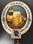 vintage Pabst Blue Ribbon PBR beer oval transparency lighted sign by Embosograph