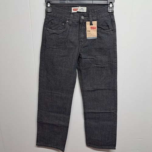 Levi's 550 Relaxed Fit Youth Jeans Size 12 Reg 26x26 Gray Tapered 100% Cotton - Picture 2 of 8