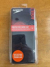 New Unused SPEEDO Swim Cap Silicone - Black - Adult - Latex Free