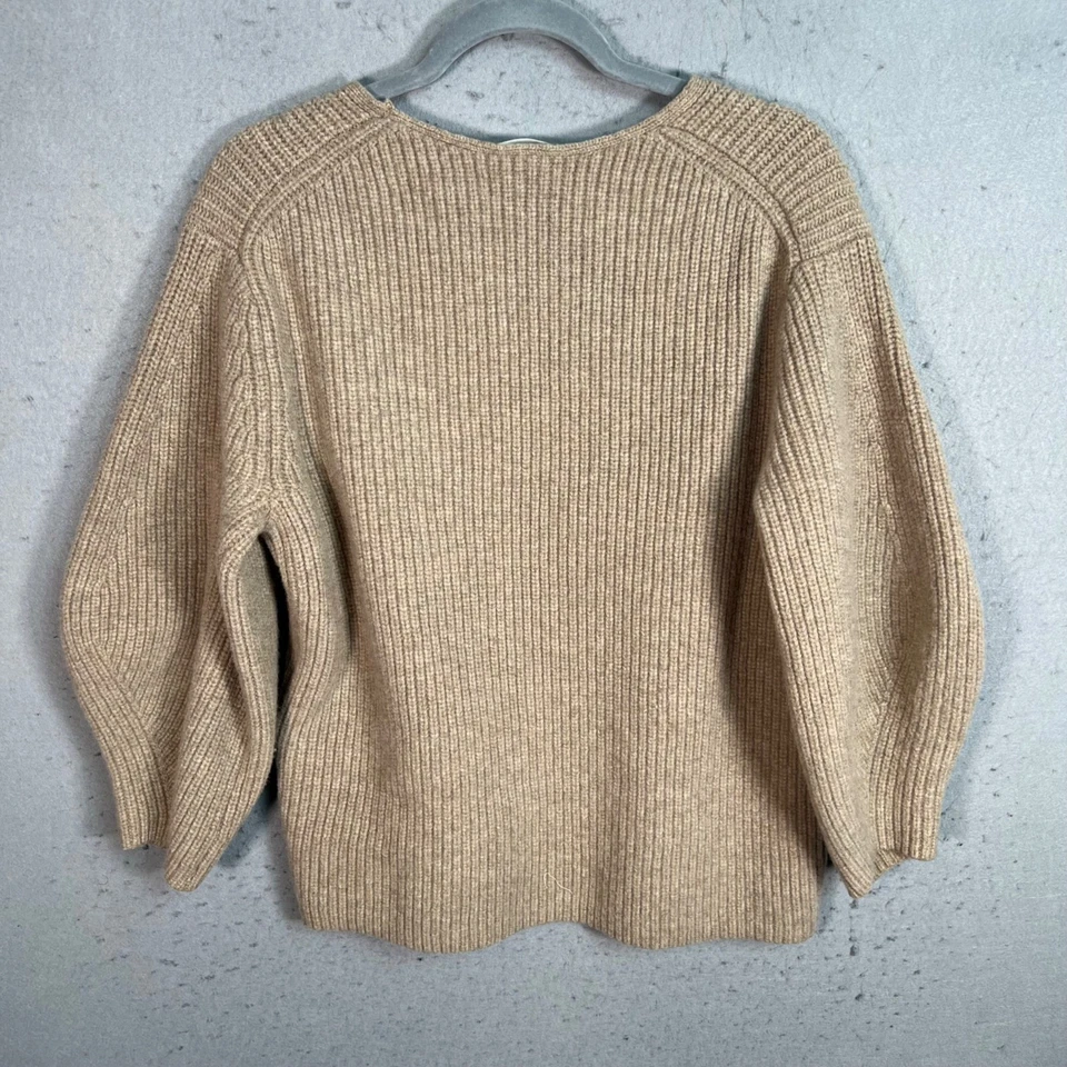 От Malene Birger Shania шерсти v-образным вырезом свитер бежевый женщин маленький уютный вязаный - Изображение 2 из 4