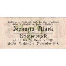 [#294612] Germany, Bielefeld, 20 Mark, 1918-11-01, AU
