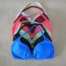 Sports Bra Strappy Halter Quick Dry Yoga Fitness Support Women's Gym Top
