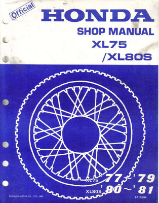 Honda XL75 XL80S 1977-1981 Workshop Service Manual Complete Repair Guide