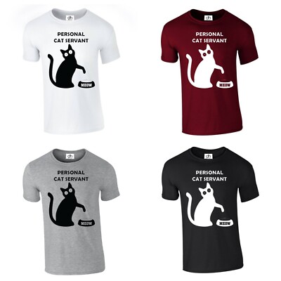 Persönlicher Katzendiener miauen verrückte Dame Haustierliebhaber (KATZENDIENER, T-SHIRT)