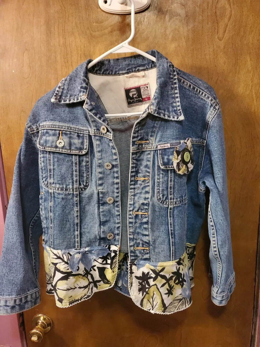 Vintage Pepe Jeans London Denim Jacket Stone Washed Adult Woman's Medium 2209