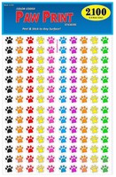 Pack Of 2100 Colorful Dog Paw Print Stickers 3/4 Inch 8 Bright Neon Colors Gr... on sale Pack Of 2100 Colorful Dog Paw Print Stickers 3/4 Inch 8 Bright Neon Colors Gr... on sale