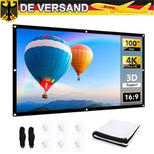 100" Beamer Leinwand Projektorleinwand Faltbarer Projector Screen 16:9 4K Filme