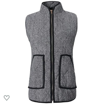 herringbone quilted vest