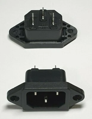 Power Socket Connector AC 250V 10A - Kettle Plug Jack 3 Pin IEC320 - Free UK P&P - Image 1 of 4