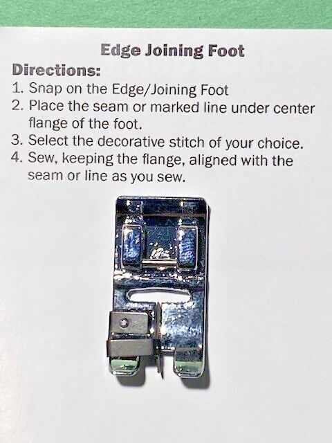 Singer Edge Sewing Singer Sewing Machine Snap On Edge Joining Stitch Foot for Many Models ...