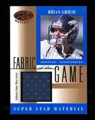 2001 Leaf Certified Materials Brian Griese Fabric of the Game Relic Bronze U7200