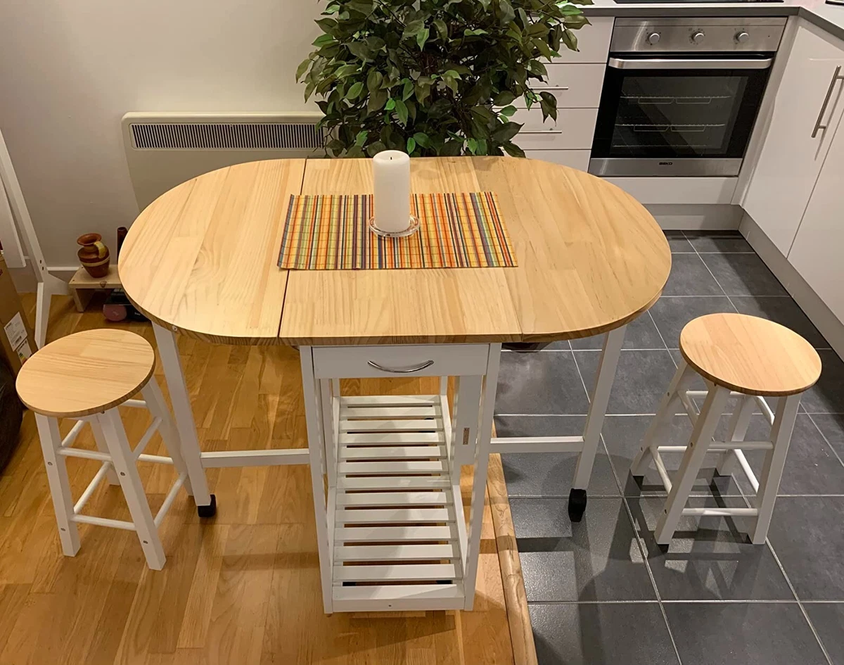 Kitchen table on sale with stools underneath