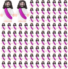 Bememo 200 Pcs Mini Jesus Figurines Bulk Tiny Jesus Toys Christ Savior Jesus Dol