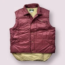 Vintage Men’s Orvis Puffer Vest Down Filled 90s Red Size Large Fishing Hunting