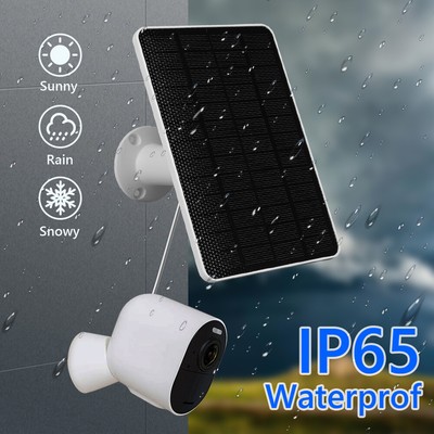 10W Solar Panel Kit with Charging Cable Use for Wireless Outdoor Security Camera