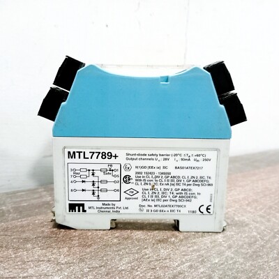 USED | MTL MTL7789+ SHUNT-DIODE SAFETY BARRIERS MTL7700 RANGE 2CH 28V+VE 650OHM
