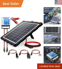 High-Efficiency 20W Solar Panel with Intelligent PWM Charger for 12V Batteries