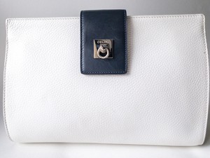 celine white clutch