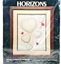 Vintage Monarch Horizons Heart Strings Sampler Candlewicking Kit Balloon CR55