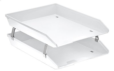 Acrimet Facility 2 Tiers Double Letter Tray Front Loading Design (White Color)