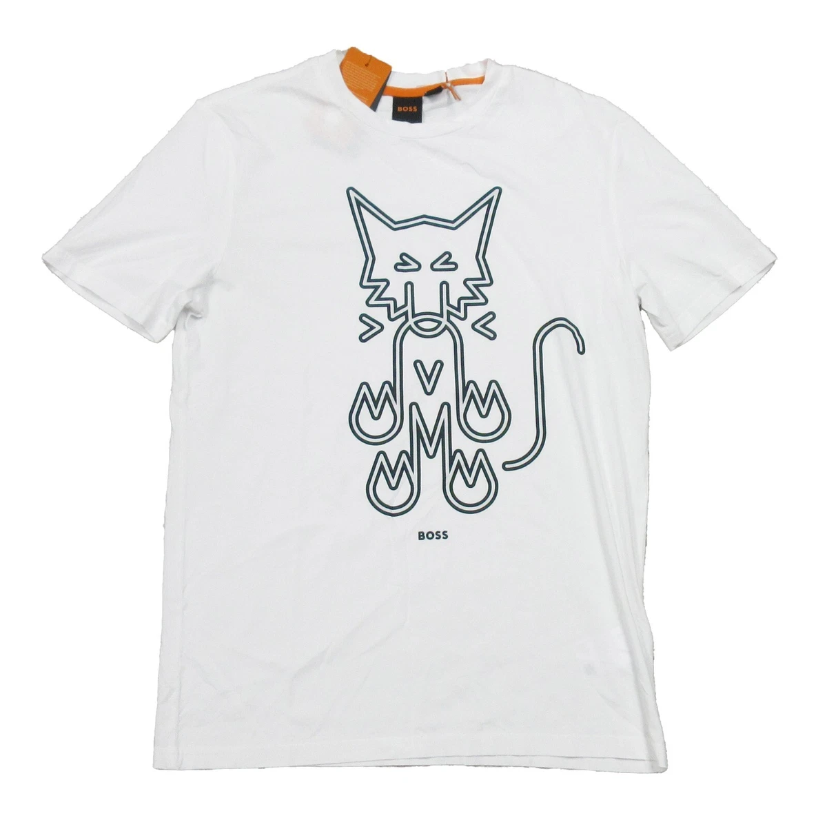 Hugo boss white v neck t on sale shirt