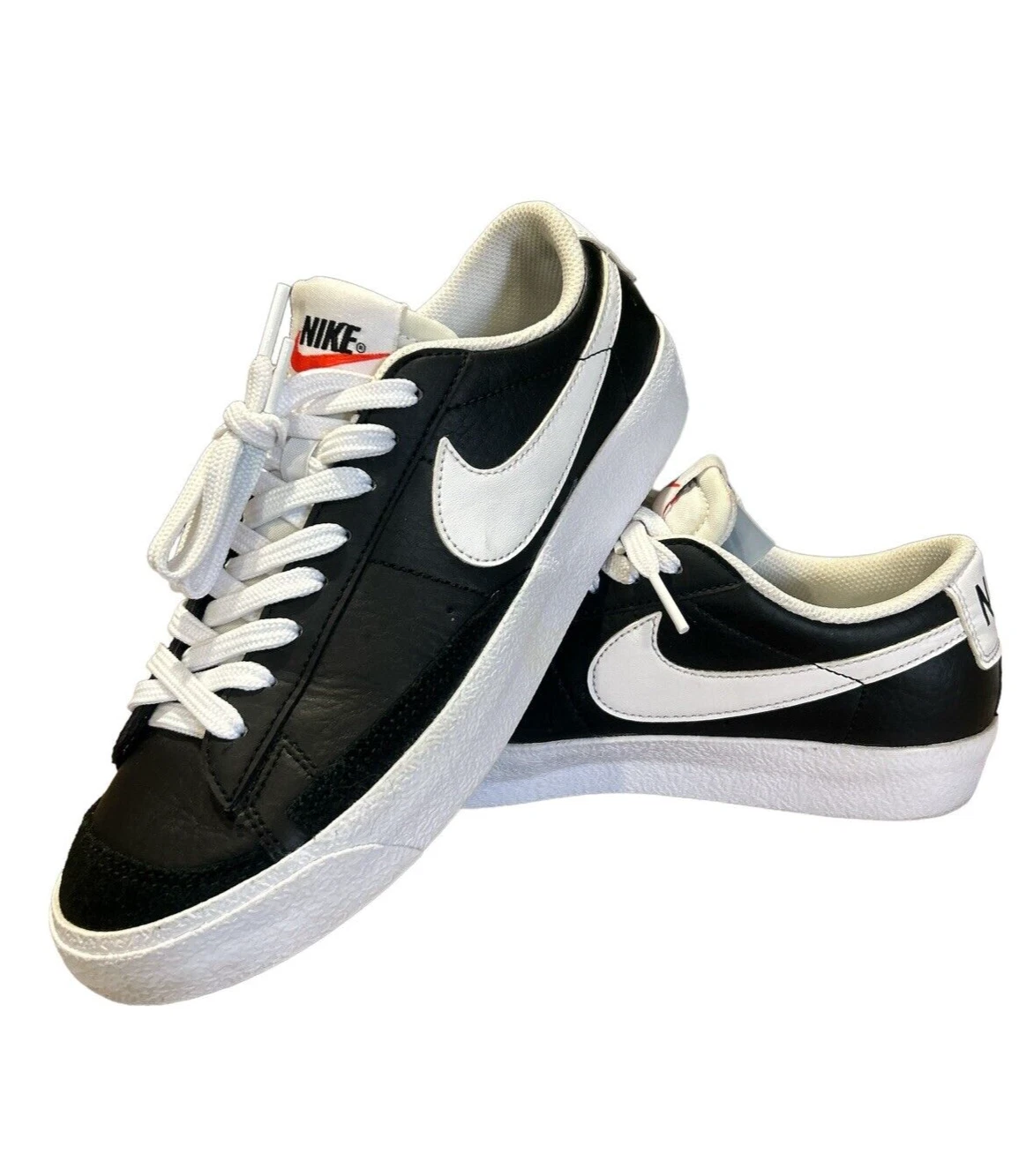 Nike Blazer Low '77 GS pelle bianca nera vintage classiche 2021 DA4074 002 taglia 5 5Y