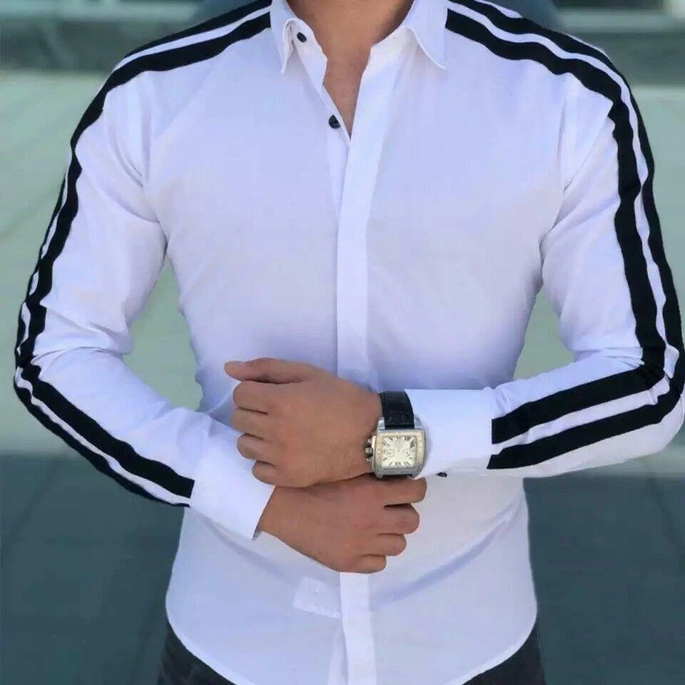 Camisas de Hombre de Vestir de Moda Elegantes Formales Para Caballeros  Camisetas