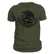 Mexican Flag Eagle T-Shirt- Playera De Bandera De Mexico Con El Aguila